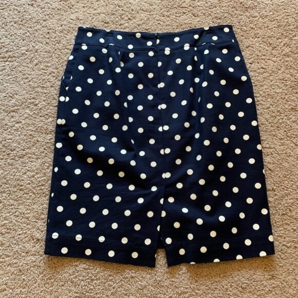 Navy and white polka dot skirt - Picture 2 of 3